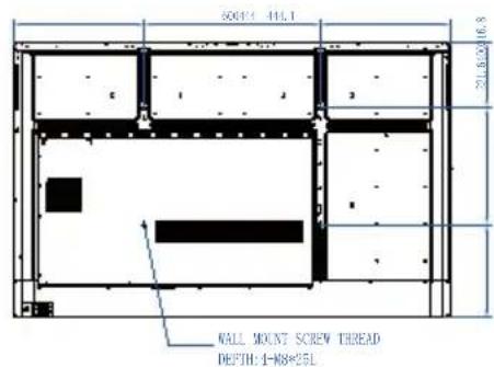 50614 414.1 2018/06/08 WALL MOUNT SCREW THREAD DEPTH: 1-N8×5L