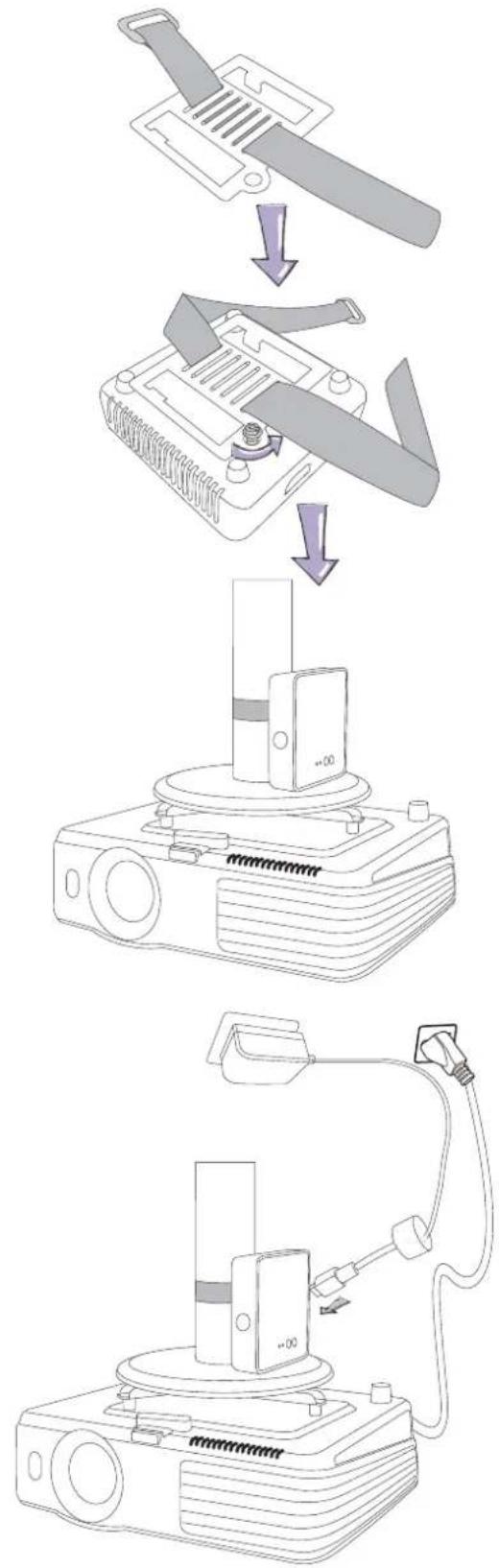 BENQ WDP01 - Attaching Receiver (Rx) to your BenQ projector with mounting holder-B - 1