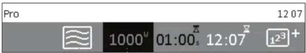 Pro 12 07 1000° 01:00s 12:07 12³+