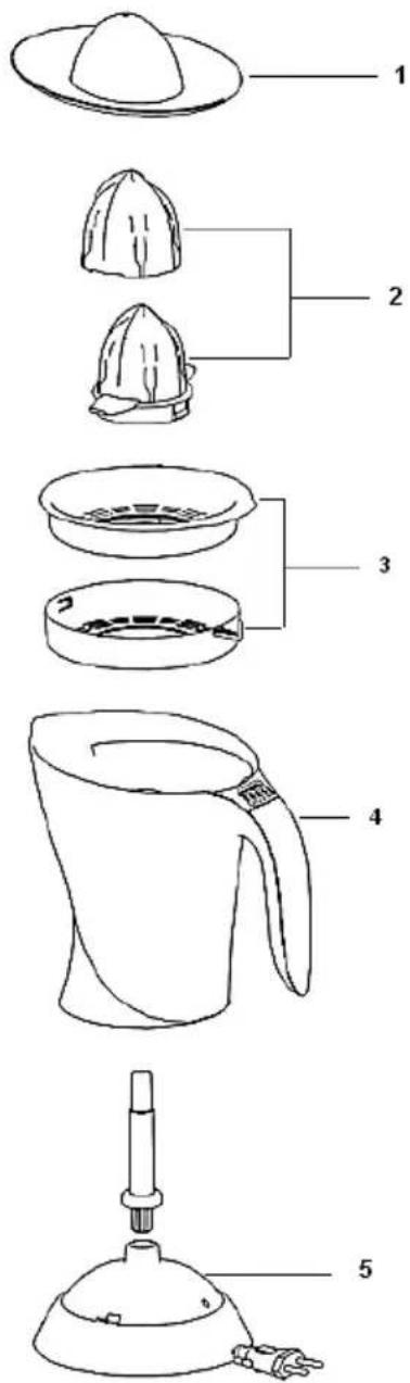 Diagram of a coffee maker with labeled parts including kettle, cup, and stand
