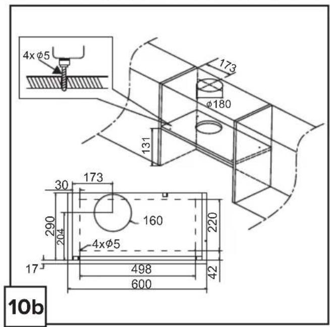 4xφ5 173 φ180 131 30 173 290 204 160 4xφ5 17 498 600 220 42 10b
