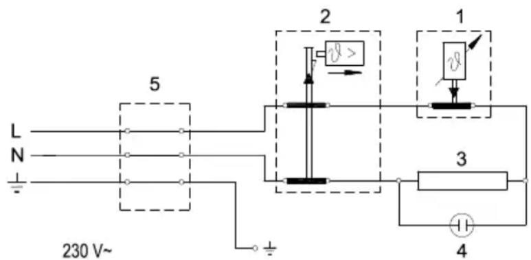 L N 230 V~ 5 2 1 3 4