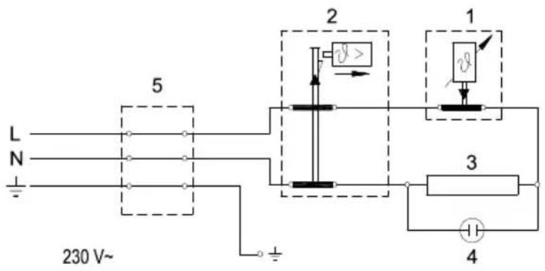 L N 5 2 1 v> 3 4 230 V~