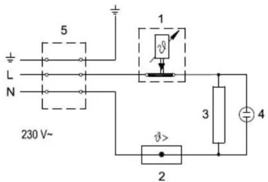 5 1 L N 230 V~ 3 4 2 v> v>