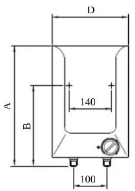 D A B 140 100