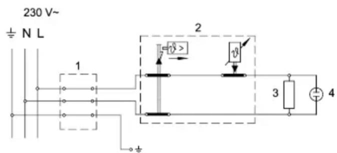 230 V~ ± N L 1 2 7 v3> v4 3 4