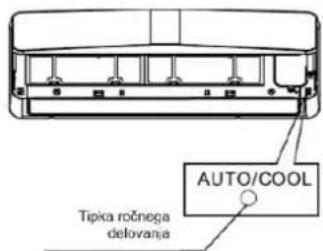 Tipka ročnega delovanja AUTO/COOL