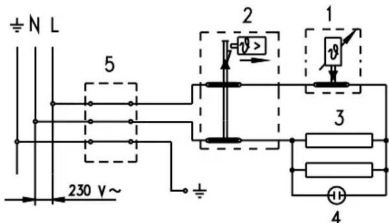 ± N L 5 230 V~ 1 v> v 3 4