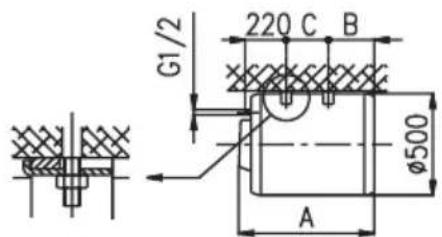 G1/2 220 C B φ500 A