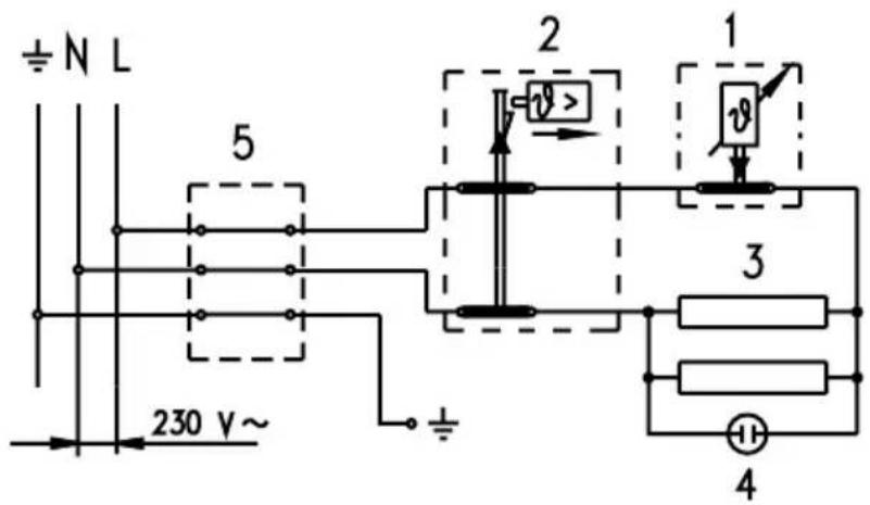 ± N L 5 230 V~ 1 v> v 3 4