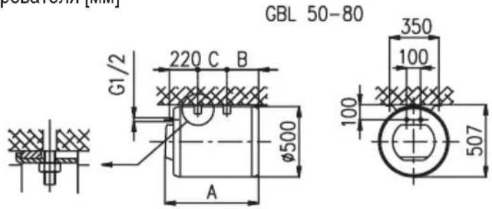 GBL 50-80 G1/2 220 C B Ø500 A 350 100 100 507