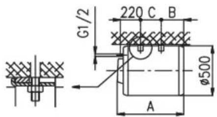G1/2 220 C B φ500 A