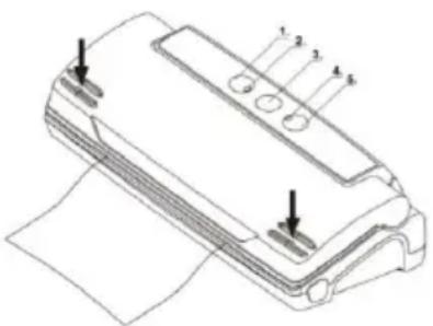 Technical diagram of a mechanical component with numbered parts and arrows indicating features