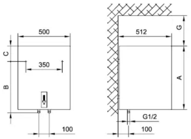 500 350 C B 100 512 G A G1/2 100