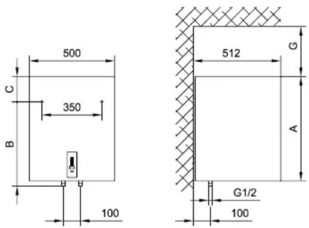 500 350 C B 100 512 G A G1/2 100