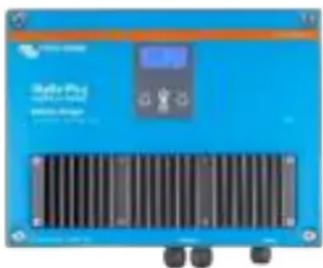Blue industrial control unit with heat exchanger and display (no visible text or symbols)