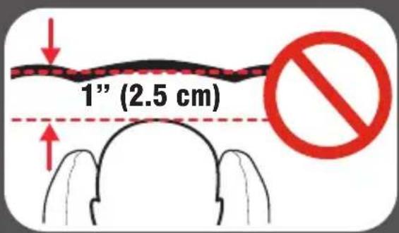 1" (2.5 cm)