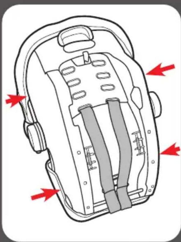 GRACO Trax - Pull Harness Straps Out From the Front of Car Seat - 2