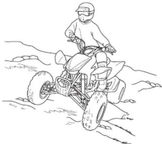Honda TRX450R (2013) - Crossing Hills or Slopes - 1