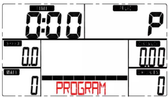 TIME 0:00 P SPEED 0.0 CUSTADO 0.00 WALL 0 PROGRAM 0