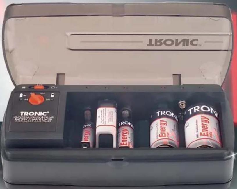 TRONIC® UNIVERSAL NE-OCT & NE-HAW BATTERY CHARGO WITH DECHARGE AIR TIMES TRONIC® ENERGY TRONIC® ENERGY TRONIC® ENERGY TRONIC®