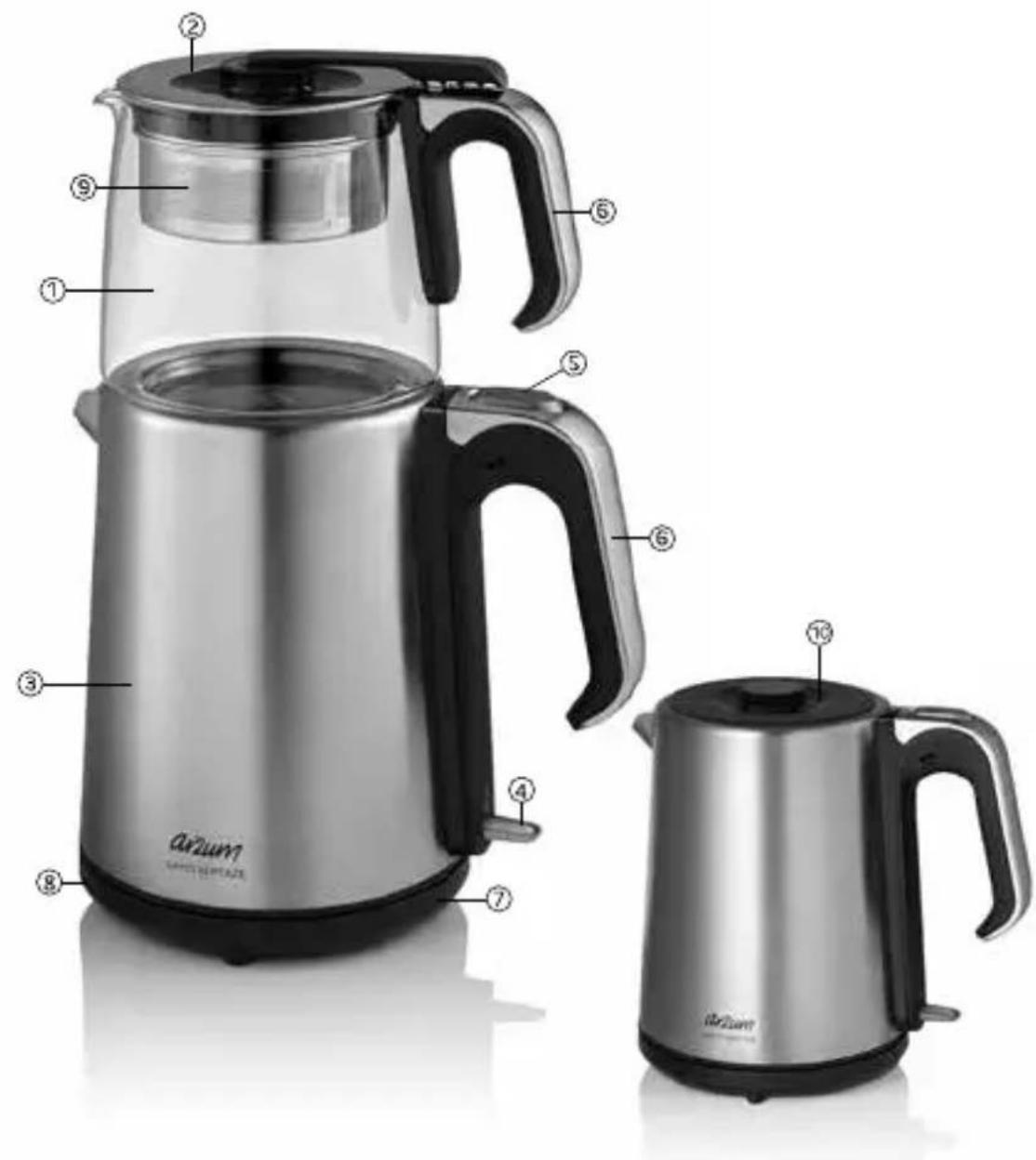 Arzum AR3023 - AR 3023-INX / AR 3024-CD / AR 3024-CDO TEA MACHINE - 1