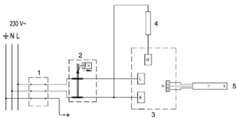 230 V~ ± N L 1 2 4 H L N 3 5