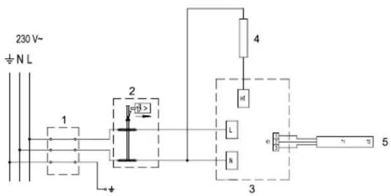 230 V~ ± N L 1 2 4 L N 3 5