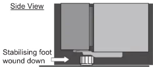 Side View Stabilising foot wound down