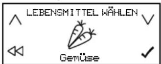 LEBENSMITTEL WÄHLEN Gemüse