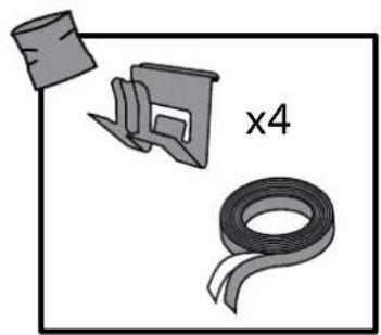 Illustration of a mechanical component with a clip, a bracket, and a coiled spring (no text or symbols)