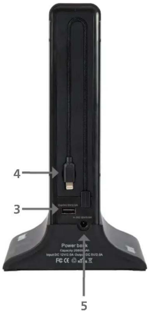 4 3 DVDG 12V/2.0A N-DC 12V/2.0A Power bank Capacity 256000.0A Input:DC 12V/2.0A Output:DC 5V/2.0A FC CE RCLS 5