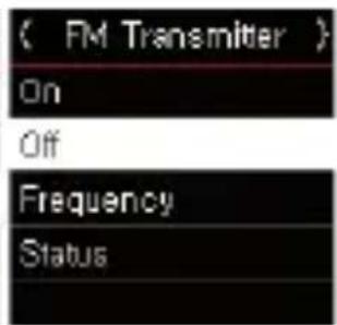 (FM Transmitter) On Off Frequency Status