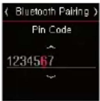 (Bluetooth Pairing ) Pin Code 1234567