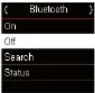 (Bluetooth) On Off Search Status