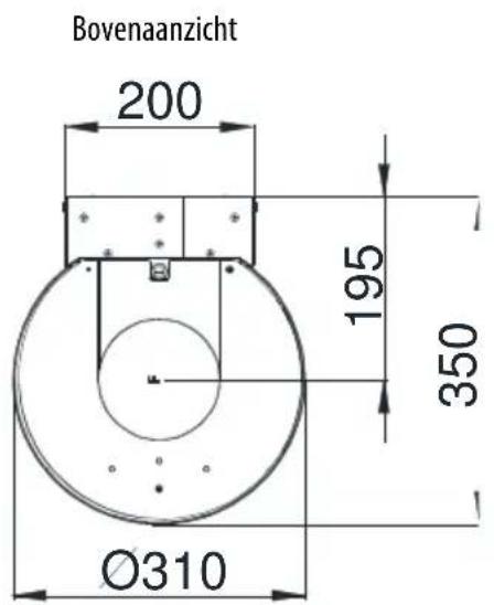Bovenaanzicht 200 195 350 Ø310