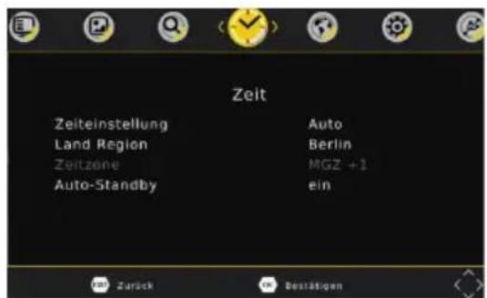 XORO PTL 1400 - Time/Time zone setting - 1