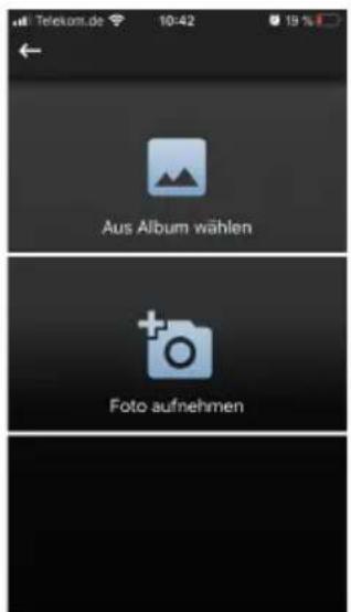 Aus Album wählen Foto aufnehmen