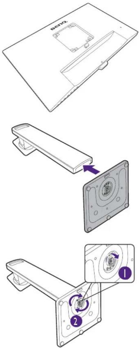BENQ Mobiuz GW2485TC - Anbringen des Monitorsockels. - 2