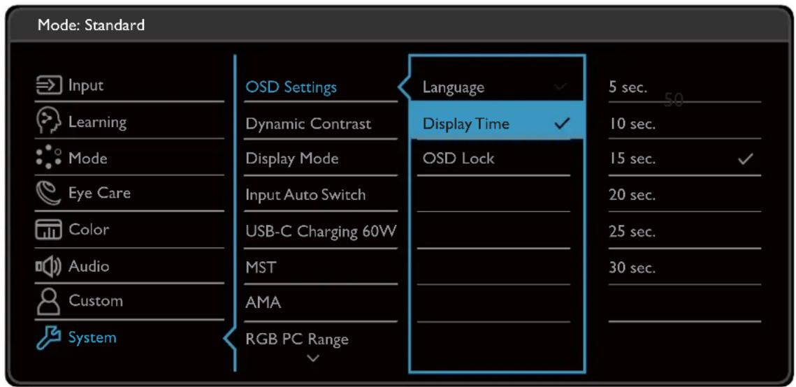 BENQ Mobiuz GW2485TC - System Menü - 1