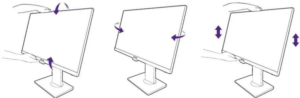 BENQ Mobiuz GW2485TC - Einstellung des Ansichtwinkels - 1