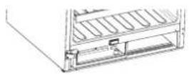 HISENSE RW17W4NSWGF - Install the bottom left hing on the left side of the cabinet. use the screws fixing. - 1