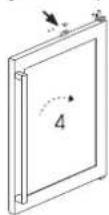 HISENSE RW17W4NSWGF - Install the bottom left hing on the left side of the cabinet. use the screws fixing. - 7
