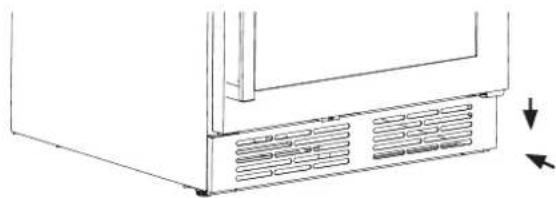 HISENSE RW17W4NSWGF - Install the bottom left hing on the left side of the cabinet. use the screws fixing. - 3