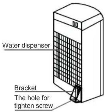 Water dispenser Bracket The hole for tighten screw