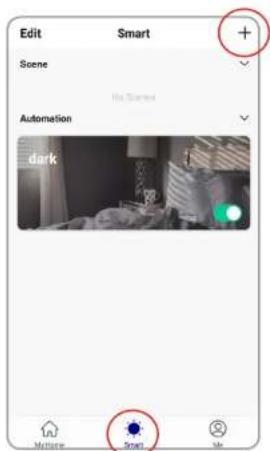 Edit Smart + Scene Has Scene Automation dark Smart