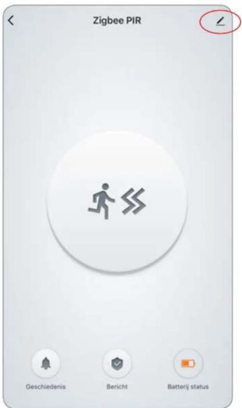 Zigbee PIR Geschiedenis Bericht Batterij status