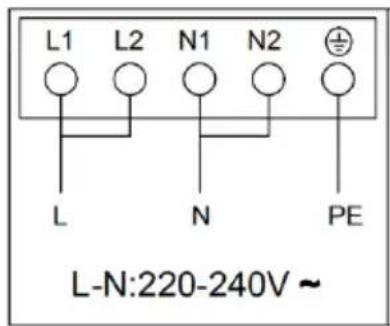 L1 L2 N1 N2 L N PE L-N:220-240V ~