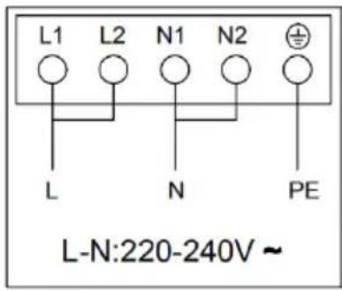 L1 L2 N1 N2 L N PE L-N:220-240V ~