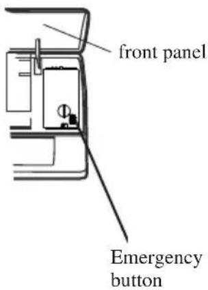 front panel Emergency button